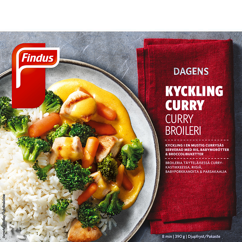 Findus dagens färdigrätt Kycklingfilé curry